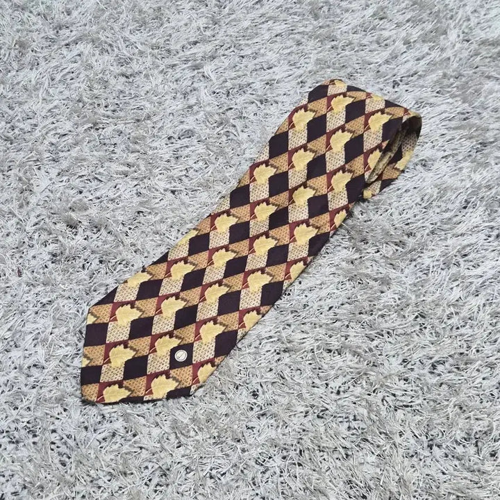 [BUNJANG] Dunhill Leaf Pattern Necktie / 던힐Dunhill 낙엽 패턴 넥타이 Free - N54