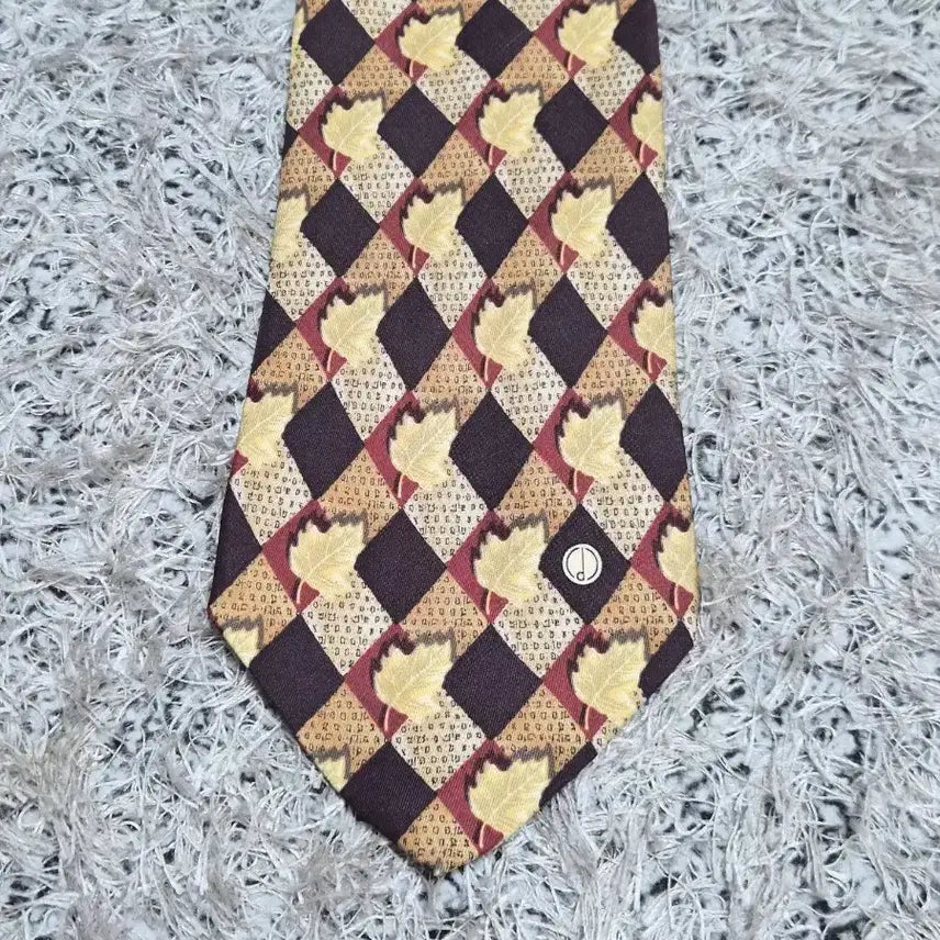 [BUNJANG] Dunhill Leaf Pattern Necktie / 던힐Dunhill 낙엽 패턴 넥타이 Free - N54