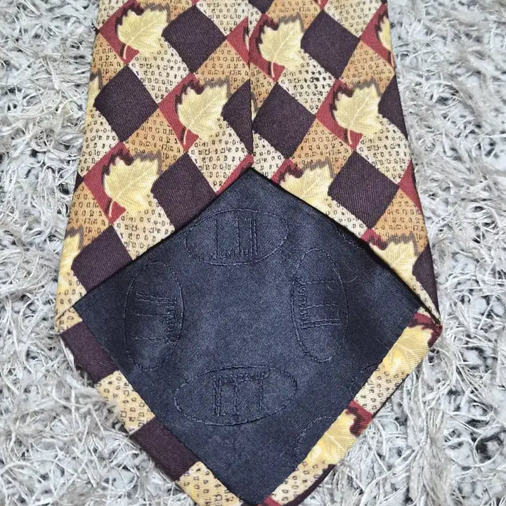 [BUNJANG] Dunhill Leaf Pattern Necktie / 던힐Dunhill 낙엽 패턴 넥타이 Free - N54
