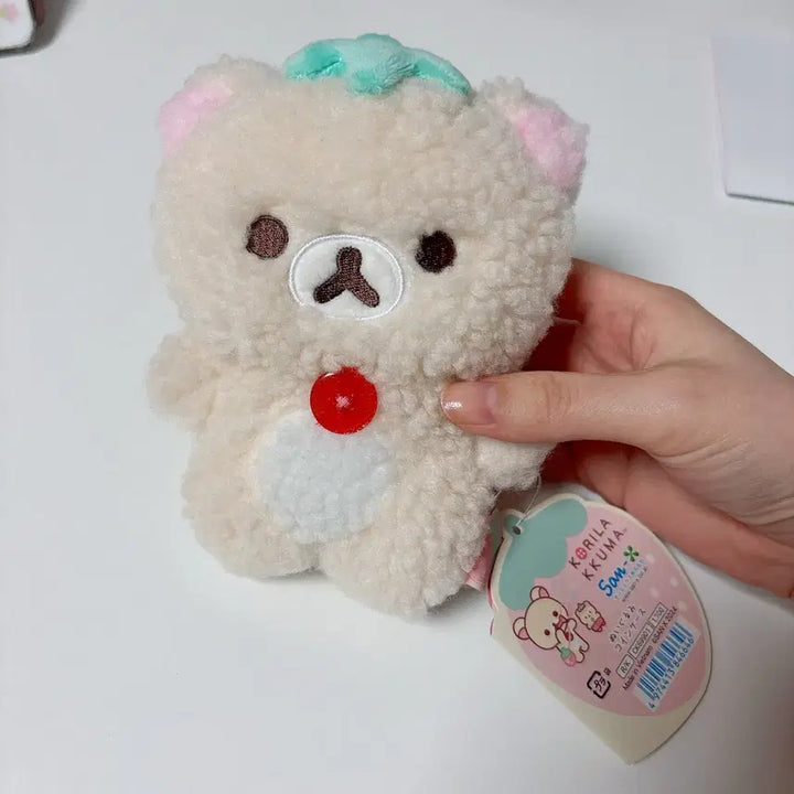 [BUNJANG] Korilakkuma Strawberry Pouch / 코리락쿠마 딸기 파우치 (뽀글이 파우치/지갑)