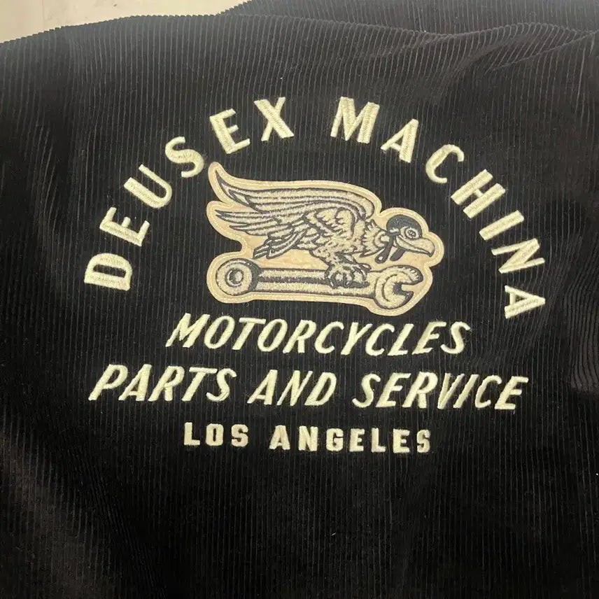 [BUNJANG] Deus Ex Machina Lennon Bomber Jacket Black Corduroy L / 데우스 레논 봄버 자켓/L