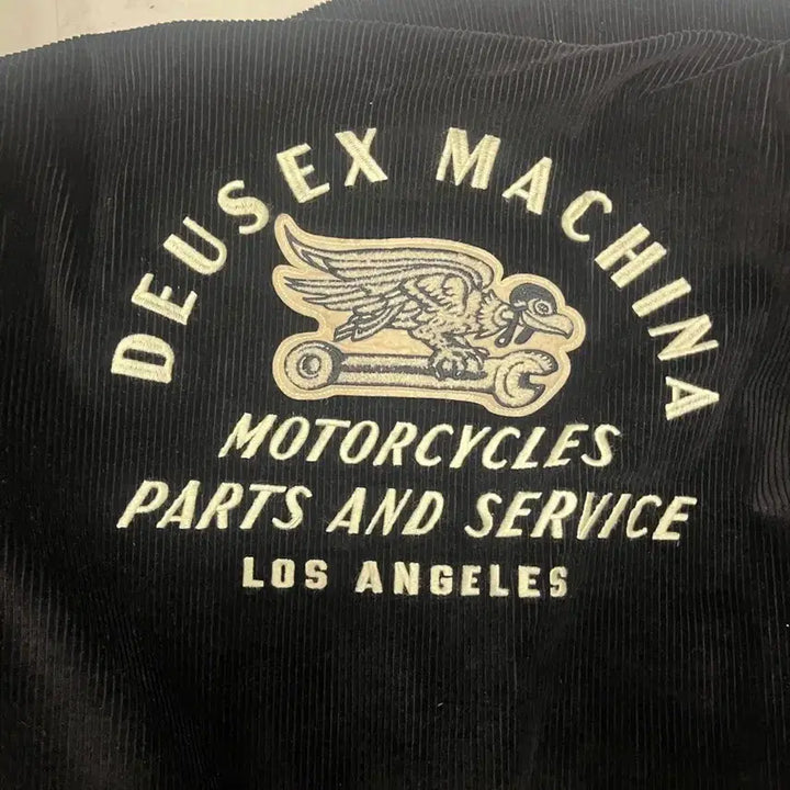 [BUNJANG] Deus Ex Machina Lennon Bomber Jacket Black Corduroy L / 데우스 레논 봄버 자켓/L