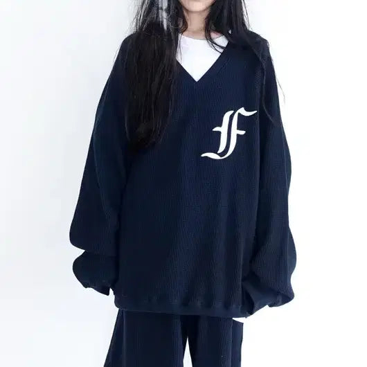 [BUNJANG] Shop Fairy Waffle Boxy Sweatshirt / 샵페어리 와플 박시 맨투맨
