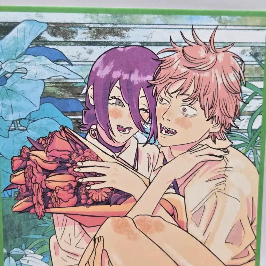 [BUNJANG] Chainsaw Man Reze Denji Illustration Mini Shikishi by Tatsuki Fujimoto / 굿즈 체인소맨 레제 덴지 일러스트 미니 색지 후지모토 타츠키