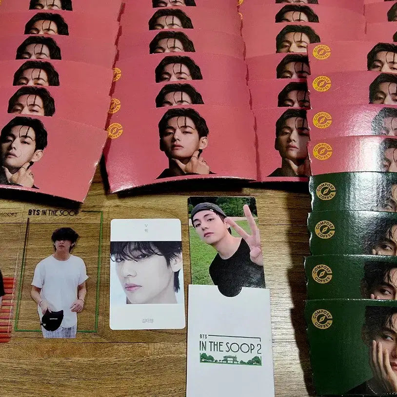 [SOLD OUT] 방탄소년단 뷔 BTS V 인더숲 포카 컴포즈 컵홀더 138개 일괄