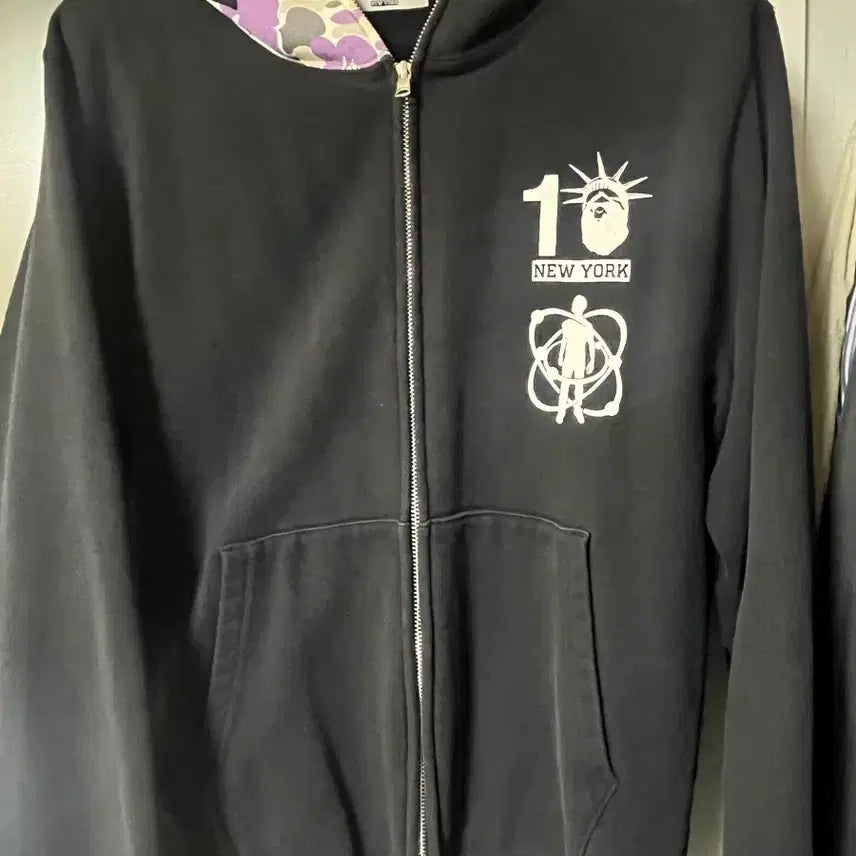 [BUNJANG] BAPE Kid Cudi 10th Anniversary Shark Hoodie - Black - Size L / 베이프 10주년 샤크 후드집업 키드커디 L