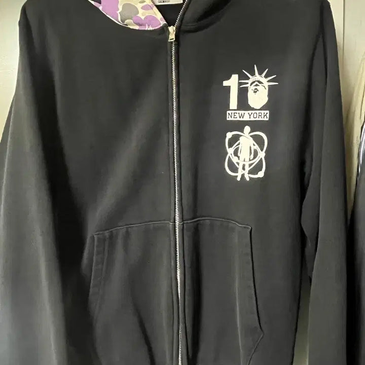 [BUNJANG] BAPE Kid Cudi 10th Anniversary Shark Hoodie - Black - Size L / 베이프 10주년 샤크 후드집업 키드커디 L