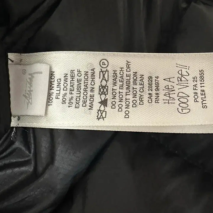 [BUNJANG] Stussy Midweight Puffer Jacket Black / 스투시 미드웨이트 퍼퍼 블랙