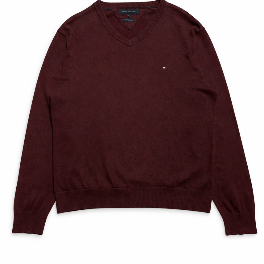 [BUNJANG] Tommy Hilfiger Cotton Cashmere V-Neck Knit Sweater / USA 미국 빈티지 y2k 타미힐피거 코튼 캐시미어 브이넥 니트 스웨터