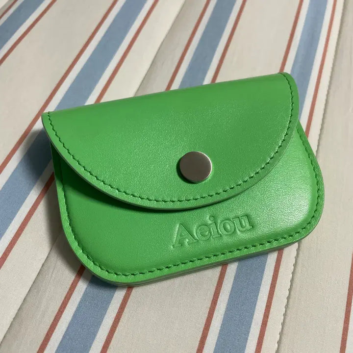 [BUNJANG] Aeiou Double Joy Card Wallet Pea / 아에이오우 더블조이 카드지갑 완두콩
