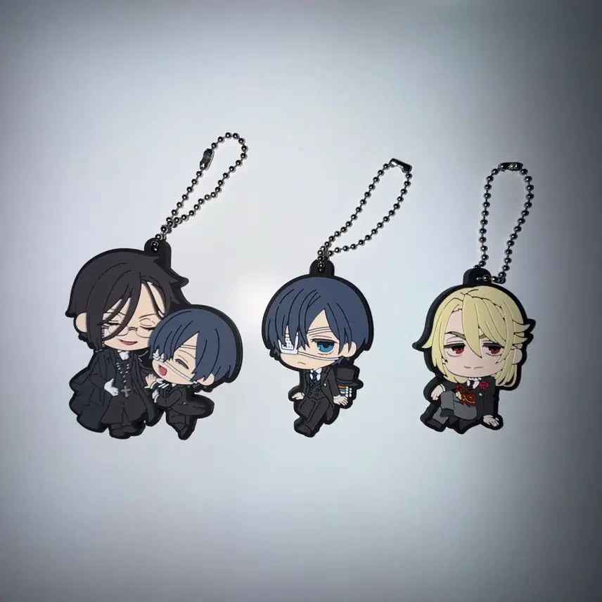 [BUNJANG] Black Butler Ciel Sebastian Keyring Set / 흑집사 시엘 세바스찬 키링 세트