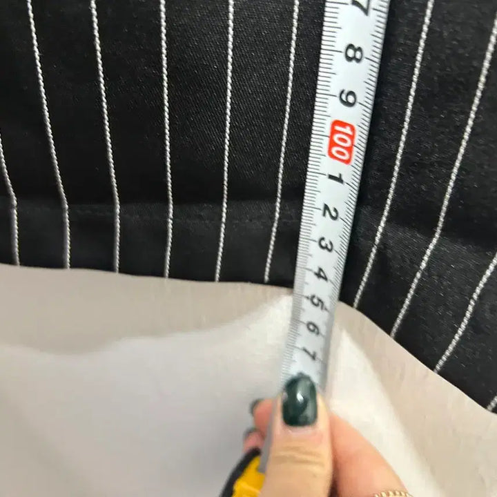 [BUNJANG] Black Stripe Wide Pants / 검정색 스트라이프 와이드 팬츠 F