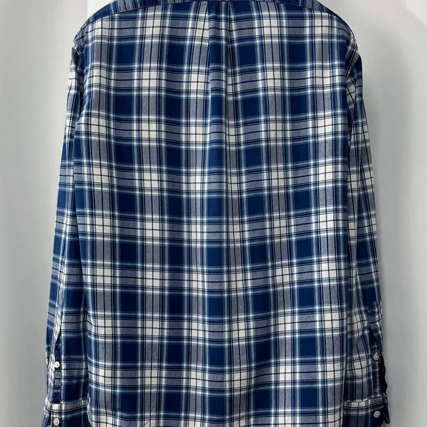 [BUNJANG] Polo Ralph Lauren Indigo Oxford Plaid Button-Down Shirt / 폴로 랄프로렌 인디고 옥스포드 플레이드 버튼다운 셔츠