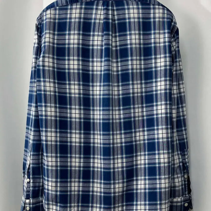 [BUNJANG] Polo Ralph Lauren Indigo Oxford Plaid Button-Down Shirt / 폴로 랄프로렌 인디고 옥스포드 플레이드 버튼다운 셔츠