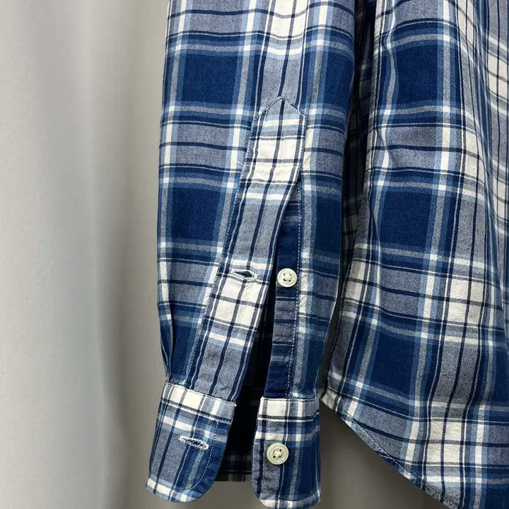 [BUNJANG] Polo Ralph Lauren Indigo Oxford Plaid Button-Down Shirt / 폴로 랄프로렌 인디고 옥스포드 플레이드 버튼다운 셔츠