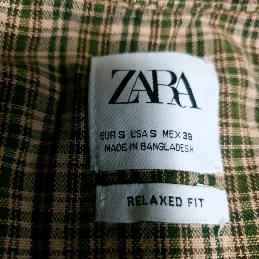 [BUNJANG] ZARA Relaxed Fit Classic Check Fabric Shirt Jacket (S) / (빈티지) 자라 릴렉스드핏 클래식 체크 패브릭 셔츠 자켓 브라운 (S)