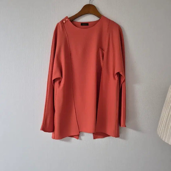 [BUNJANG] Balenciaga Coral Cape Blouse / [발렌시아] 코랄색 캐이프 블라우스