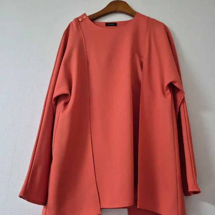[BUNJANG] Balenciaga Coral Cape Blouse / [발렌시아] 코랄색 캐이프 블라우스