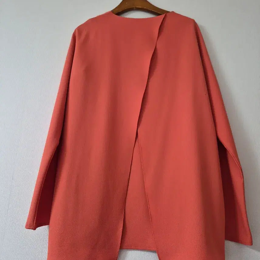 [BUNJANG] Balenciaga Coral Cape Blouse / [발렌시아] 코랄색 캐이프 블라우스