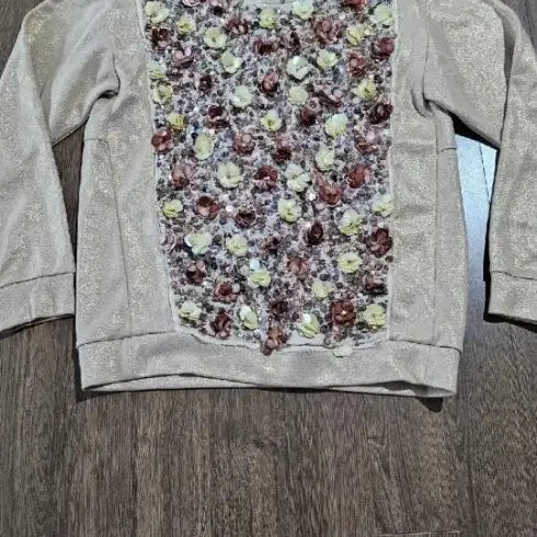 [BUNJANG] Object Spangle Beaded Embellished Top / 오브제  스팽글 비즈장식 티