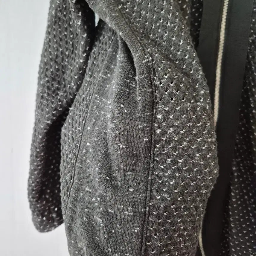 [BUNJANG] Hanssem Mine Knit Zip-Up Cardigan / [한섬마인]니트 집업 가디건 리본 장식