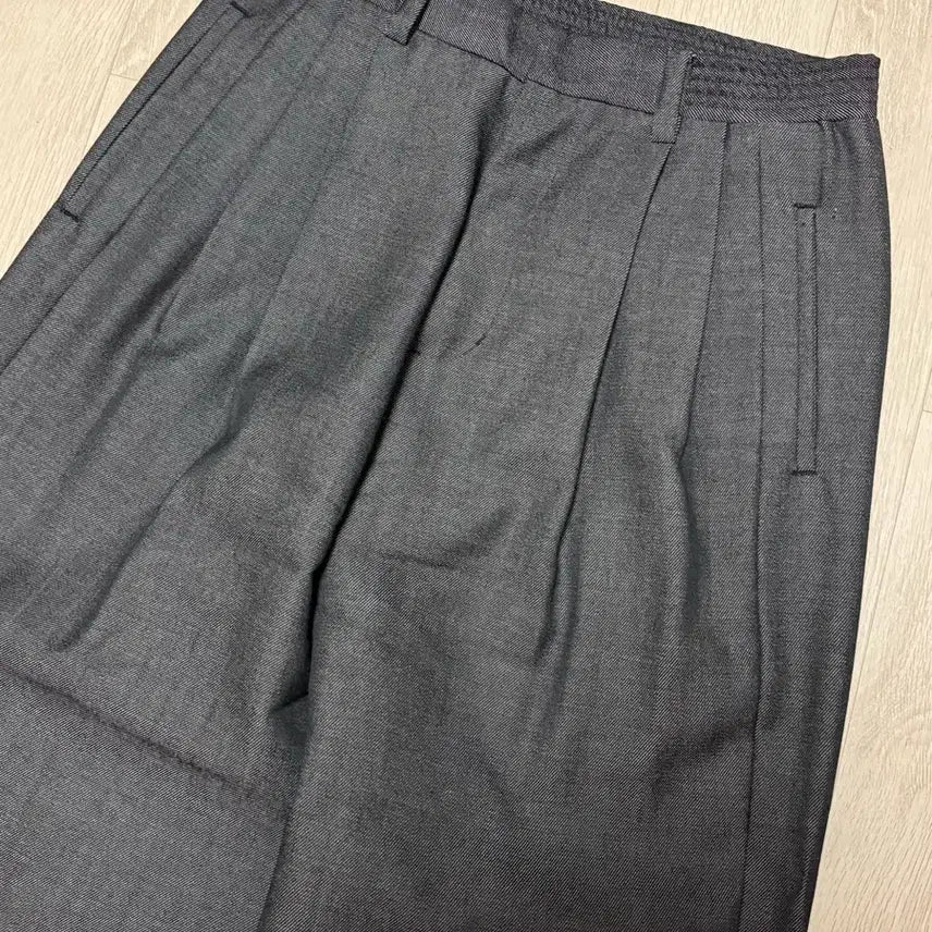 [BUNJANG] Automatic For The People Banded Two-Tuck Pants Black Denim Size 1 / 오토매틱포더피플 밴디드 투턱 팬츠 블렉데님 1사이즈