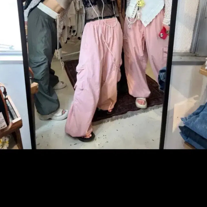 [BUNJANG] The Mysterious Hotel Pink Cargo Pants / 더미스테리어스호텔 핑크 카고 팬츠