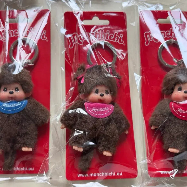 [BUNJANG] Monchhichi European Classic Mini Keychain (Boy) / 몬치치 유럽 클래식 미니 키링 파란턱받이 남아 미개봉