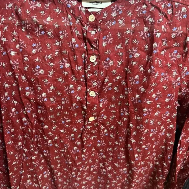 [BUNJANG] Isabel Marant Etoile Flower Blouse Red / 이자벨마랑 에뚜왈 플라워 블라우스 레드