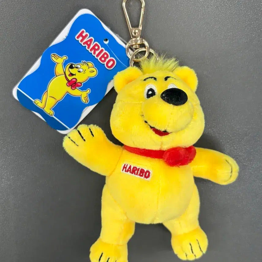 [SOLD OUT] (미사용) 하리보 곰돌이 인형 키링 노랑색 13cm
