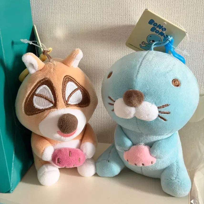 [BUNJANG] Bonobono &amp; Neoburi Doll Keychain Bundle Set / [새상품] 보노보노 / 너부리 인형 키링 일괄