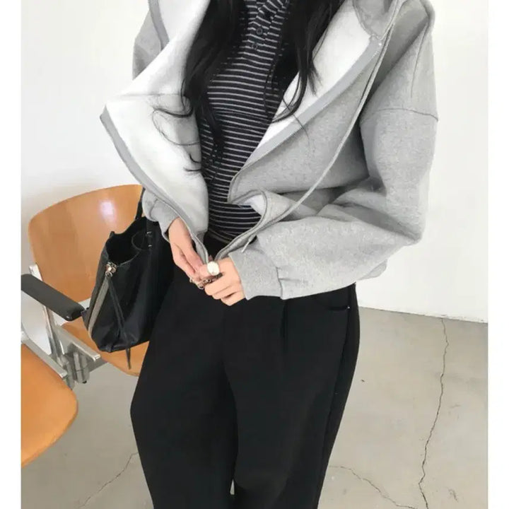 [BUNJANG] Gray Hooded Zip-up / 후드집업