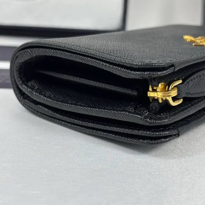[BUNJANG] Prada Saffiano Leather Medium Wallet Black / (새상품,풀구성)프라다 사피아노 레더 중지갑 블랙 1ML225
