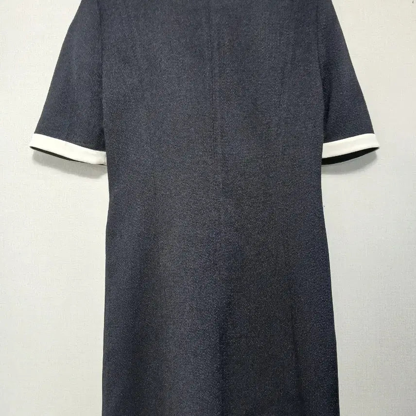 [BUNJANG] Roem Navy Color Short Sleeve Midi Dress / roem 로엠 네이비 칼라 반팔 원피스