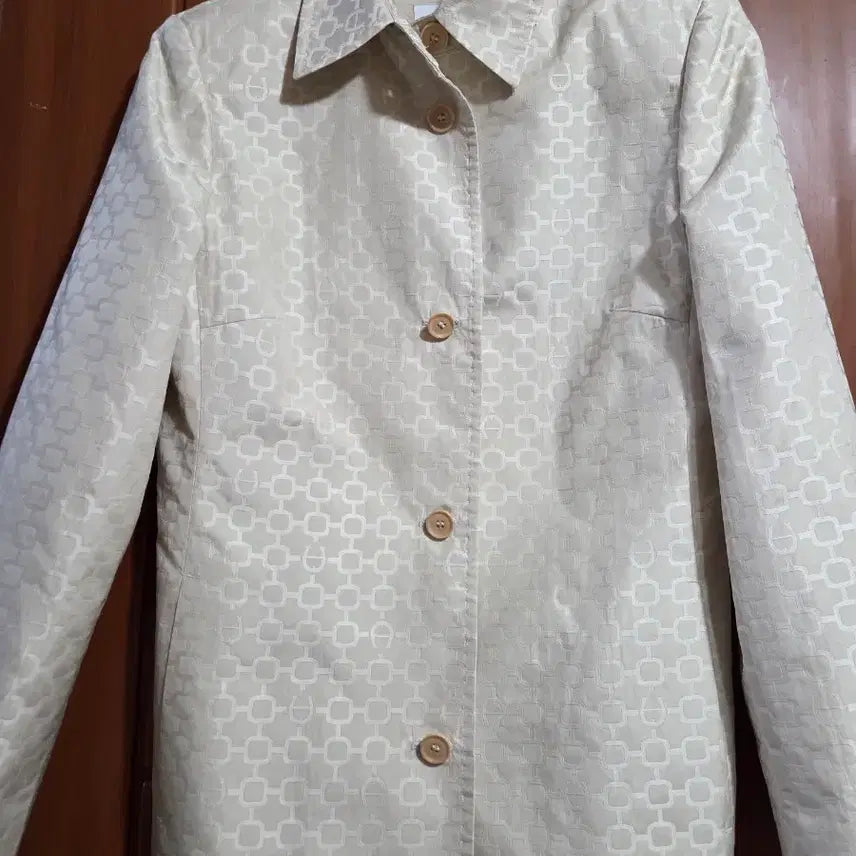 [BUNJANG] AIGNER Patterned Jacket Ivory / 아이그너 패턴 자켓 아이보리