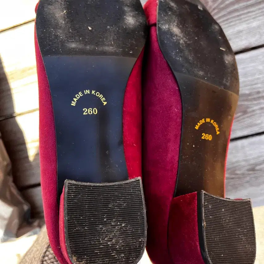 [BUNJANG] DASINU Burgundy Flat Shoes (260) / DASINU 버건디 플랫 슈즈(260)
