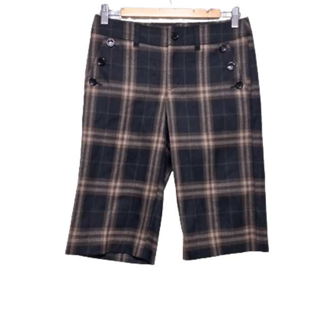 [BUNJANG] Burberry Tartan Check Wool Capri Pants / 버버리 정품 여자 타탄체크 여성 모직6부바지팬츠 라벨38