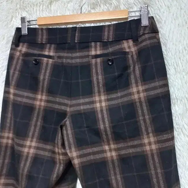 [BUNJANG] Burberry Tartan Check Wool Capri Pants / 버버리 정품 여자 타탄체크 여성 모직6부바지팬츠 라벨38