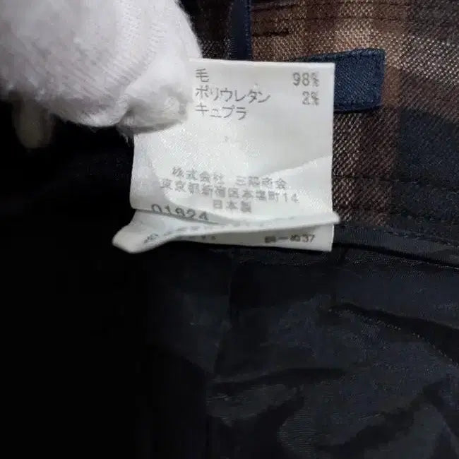 [BUNJANG] Burberry Tartan Check Wool Capri Pants / 버버리 정품 여자 타탄체크 여성 모직6부바지팬츠 라벨38