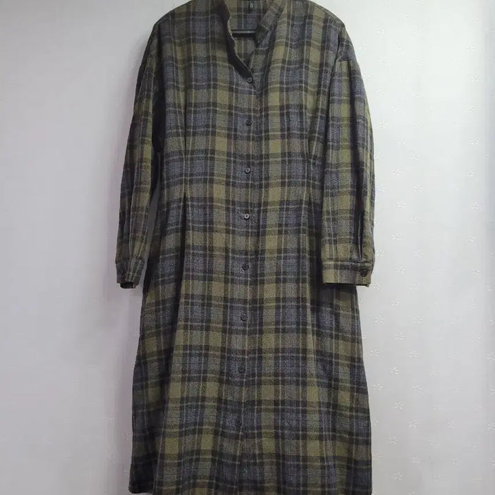 [BUNJANG] Benetton Check Long Shirt Dress / 42)베네통 체크 롱 셔츠 원피스