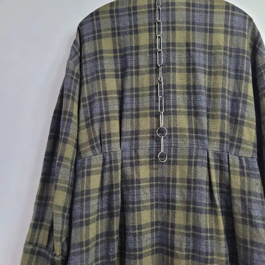 [BUNJANG] Benetton Check Long Shirt Dress / 42)베네통 체크 롱 셔츠 원피스