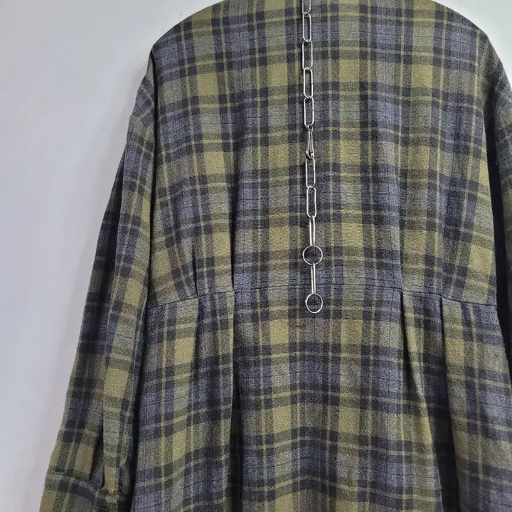 [BUNJANG] Benetton Check Long Shirt Dress / 42)베네통 체크 롱 셔츠 원피스