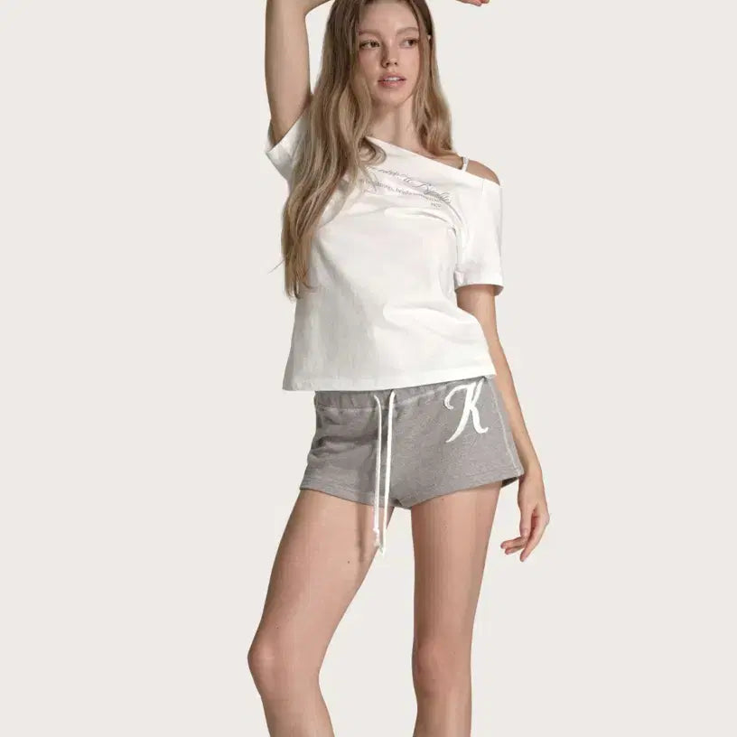 [BUNJANG] Kli:sier K Essential Gray Shorts / 클리시어 회색 팬츠 K Essential shorts, Gray