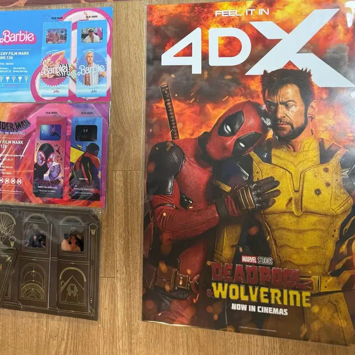 [SOLD OUT] 데드풀과 울버린 a3 포스터 + 필름마크 3종 일괄 세트 싸게 판매합니다