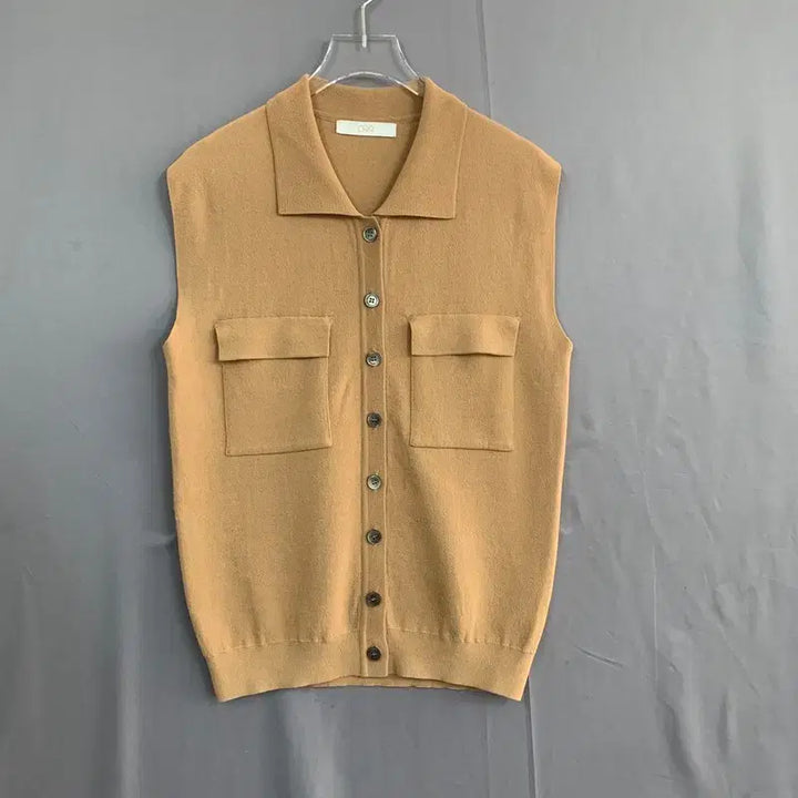 [BUNJANG] M ORR Summer Beige Knit Vest / M ORR 오르 썸머 피케 베이지 니트 조끼 베스트
