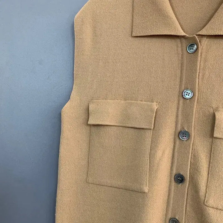 [BUNJANG] M ORR Summer Beige Knit Vest / M ORR 오르 썸머 피케 베이지 니트 조끼 베스트