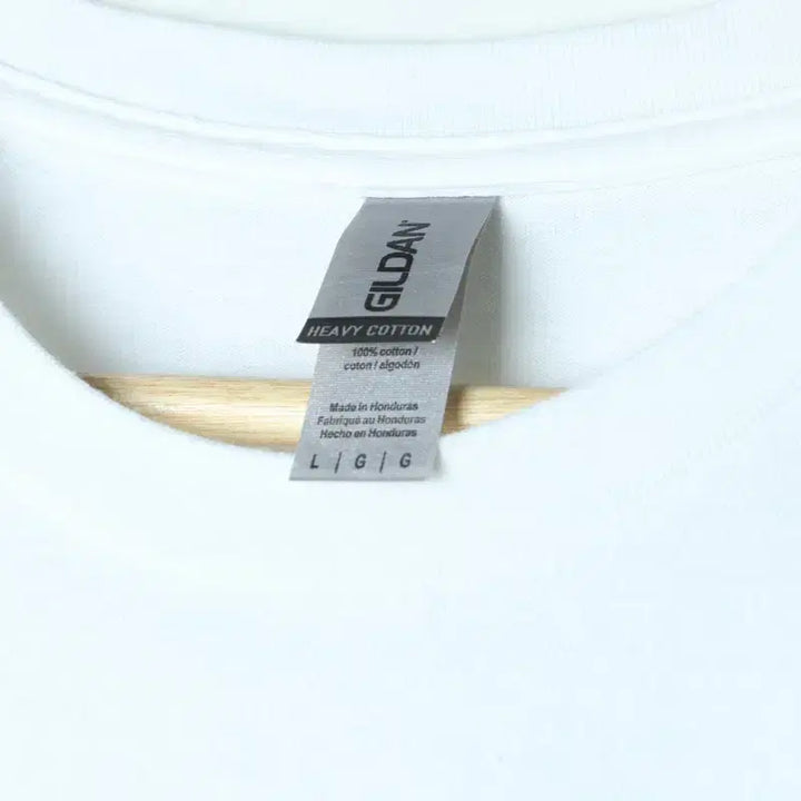 [BUNJANG] Gildan USA White T-Shirt / (L-XL) 길단 반팔 티셔츠 USA 흰색 화이트 낙엽 그린-17FF9