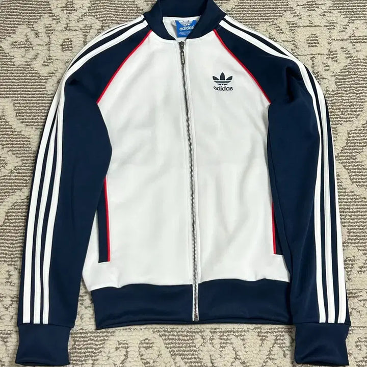 [BUNJANG] Adidas Navy White Track Top Jersey / 대만여주깔 네이비 화이트 져지 트랙탑