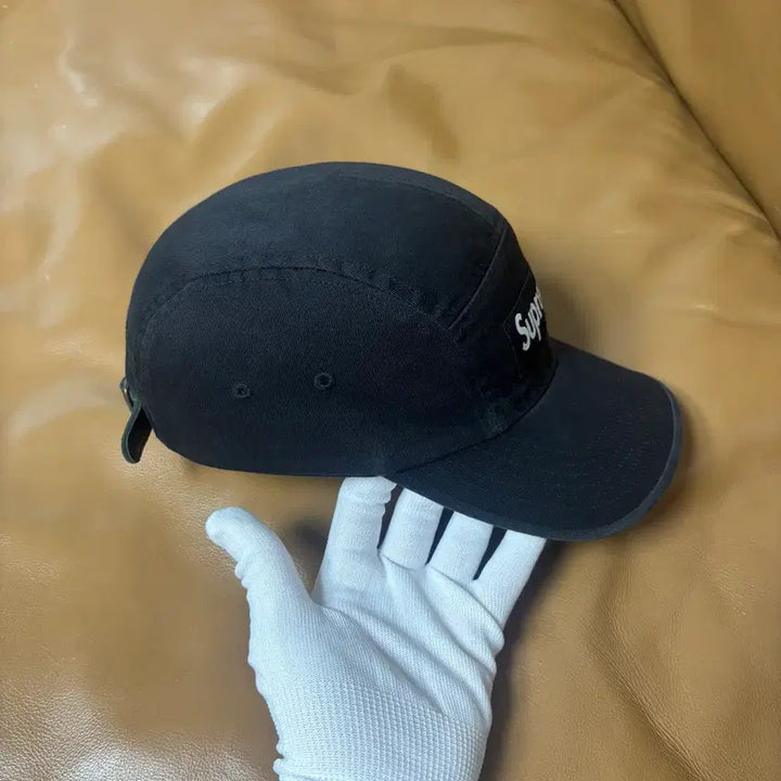 [SOLD OUT] 슈프림 캠프캡 모자 박스로고 워시드 블랙