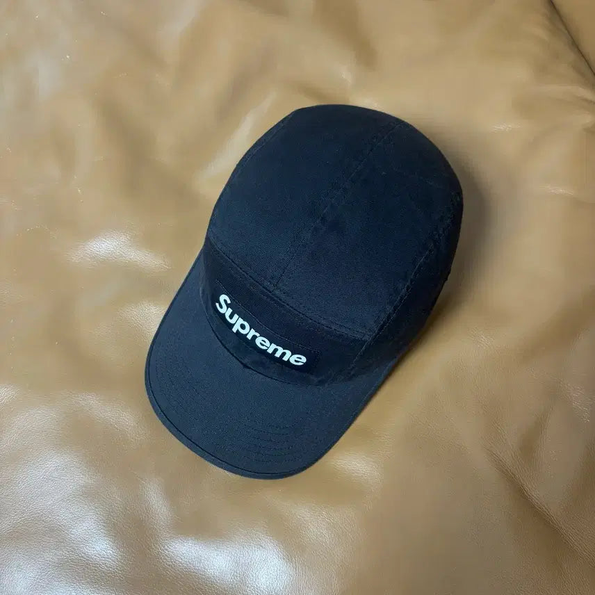 [SOLD OUT] 슈프림 캠프캡 모자 박스로고 워시드 블랙